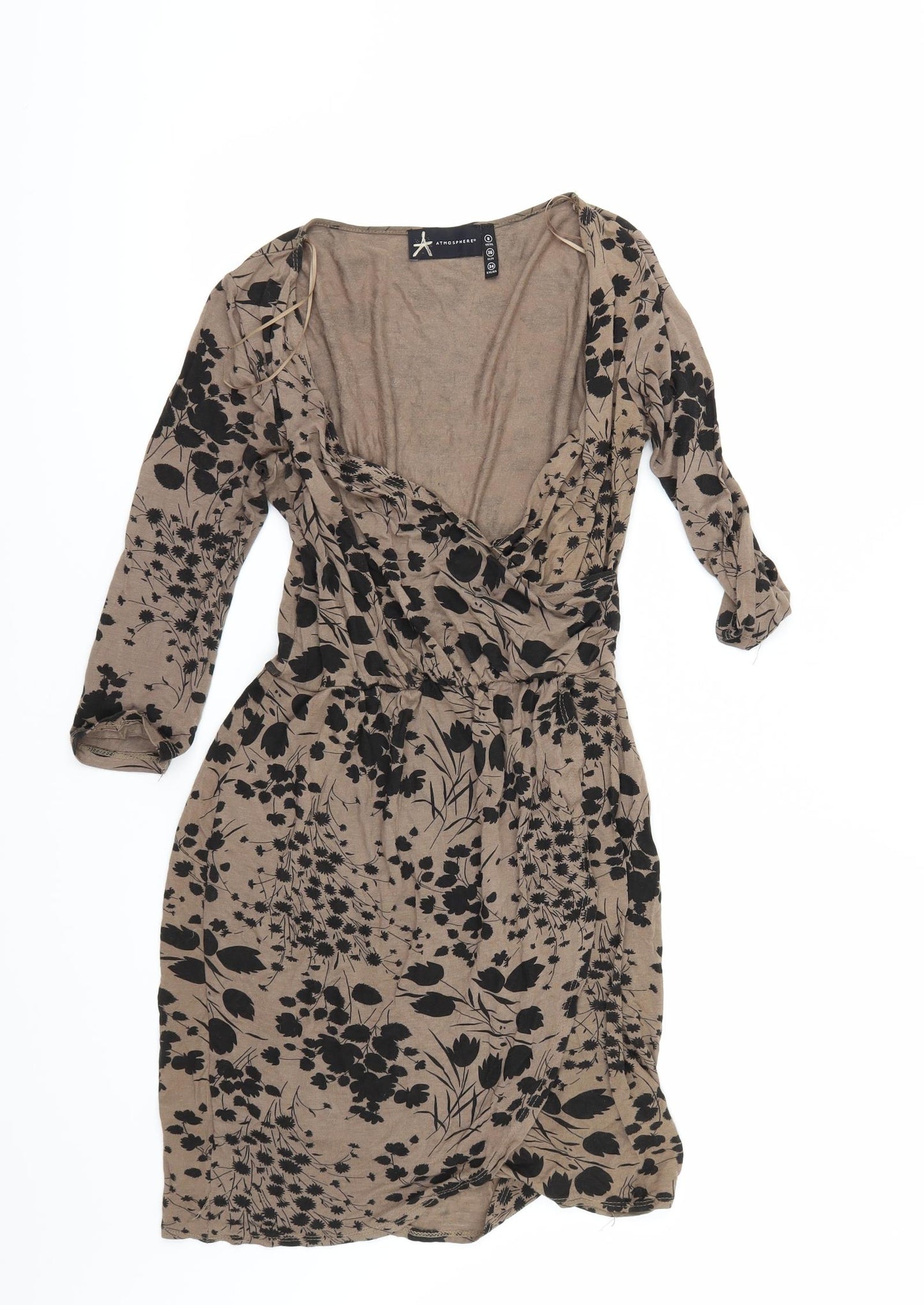 Primark Womens Beige Floral  Pencil Dress  Size 8