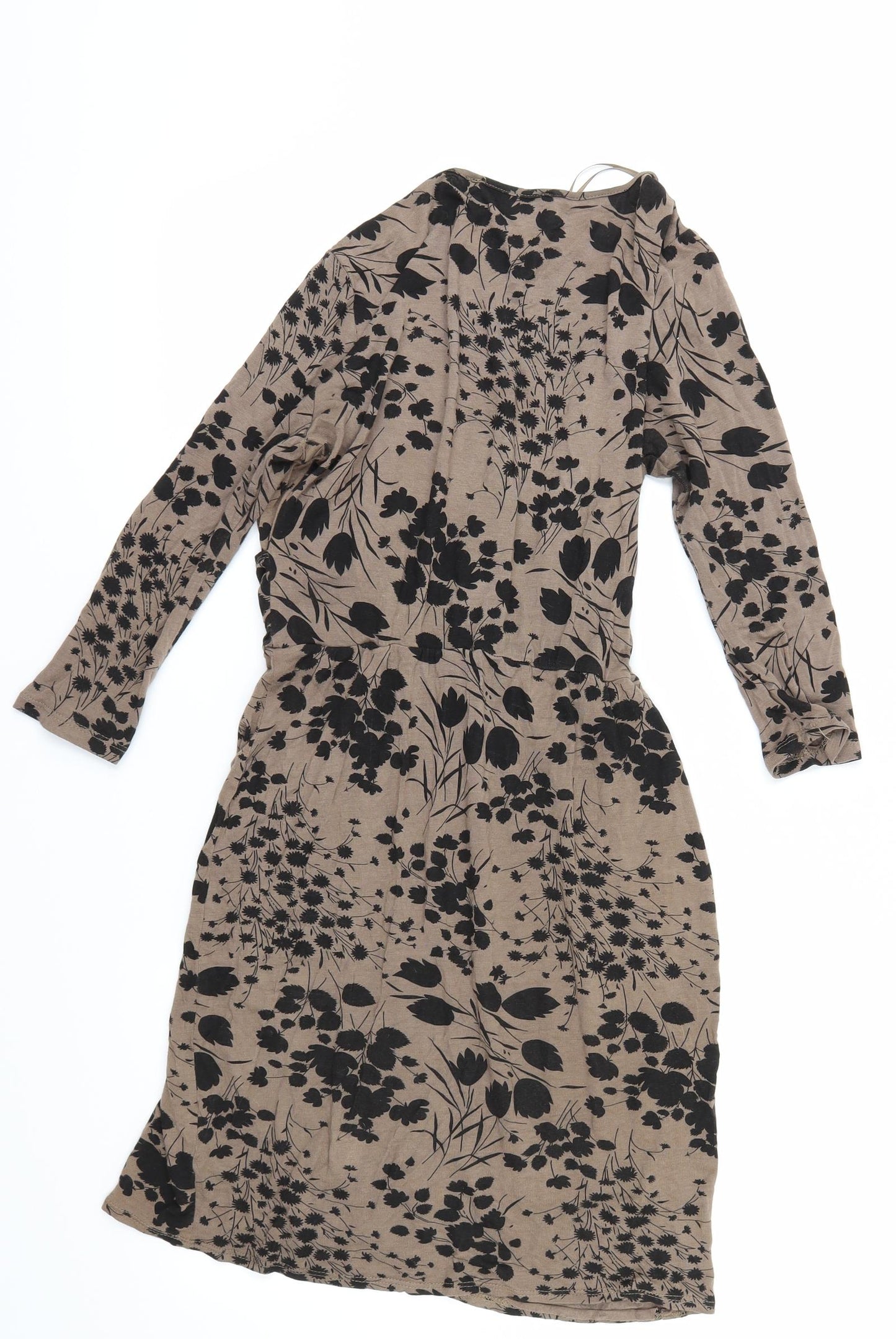 Primark Womens Beige Floral  Pencil Dress  Size 8