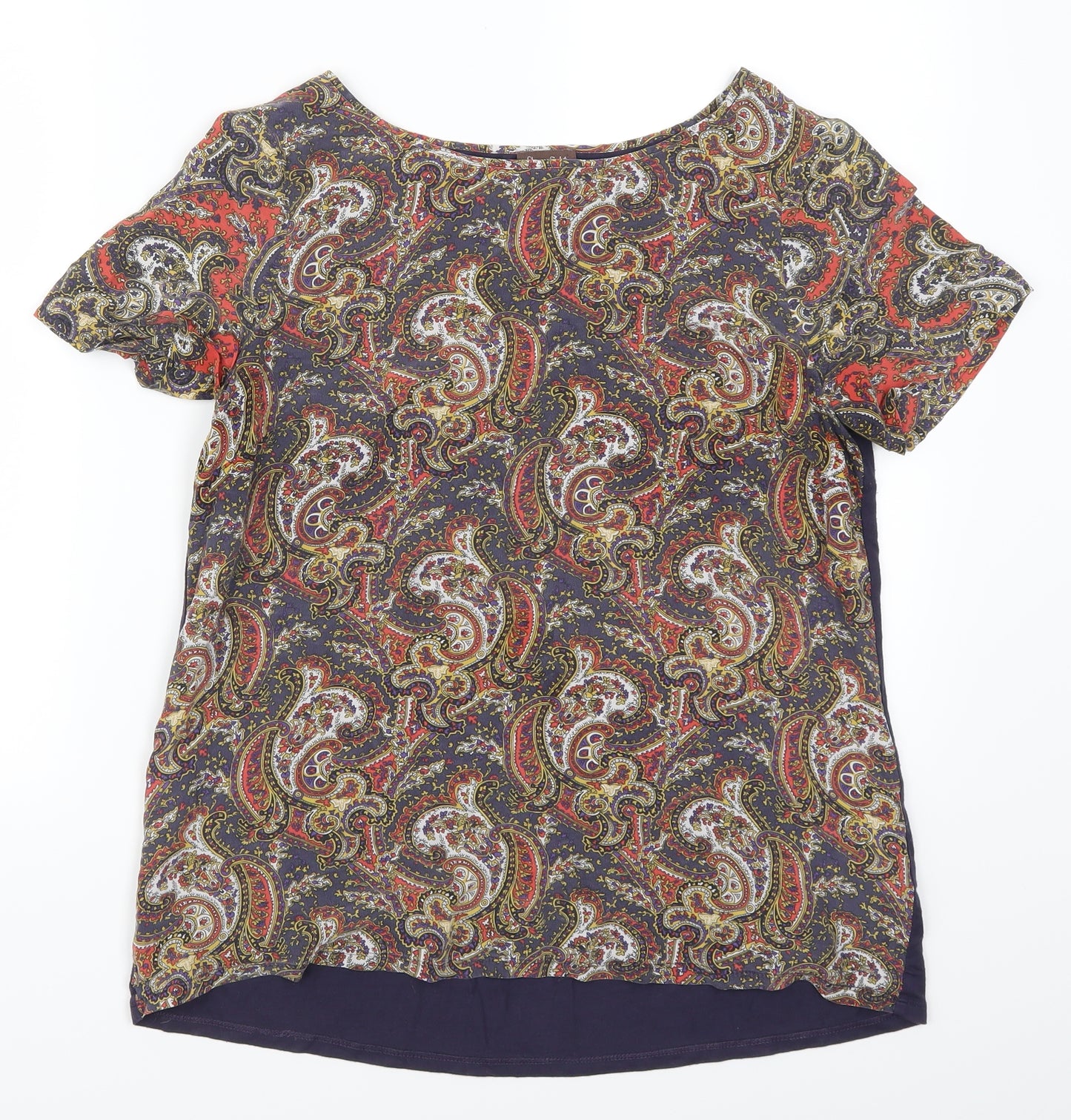 Phase Eight Womens Blue Paisley  Basic T-Shirt Size 12