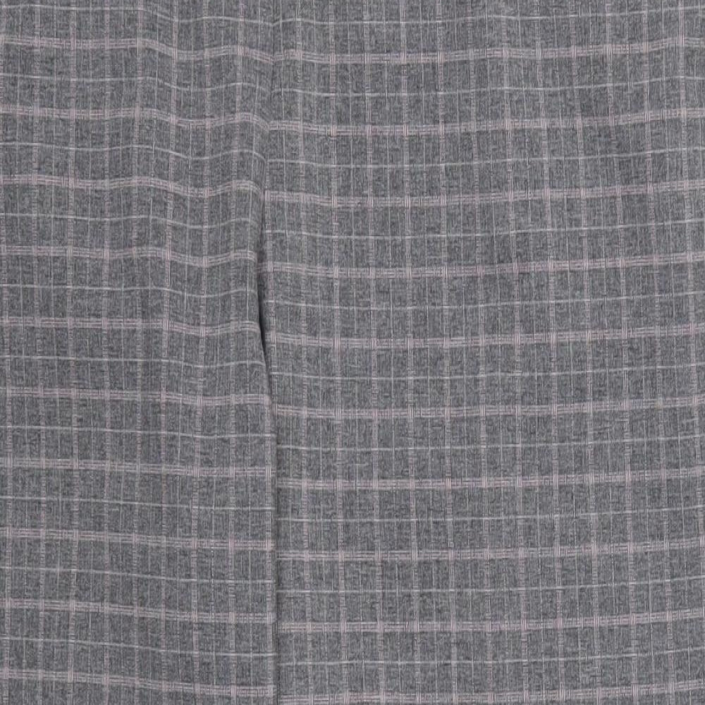 NEXT Womens Grey Check  Cropped Trousers Size 14 L26 in