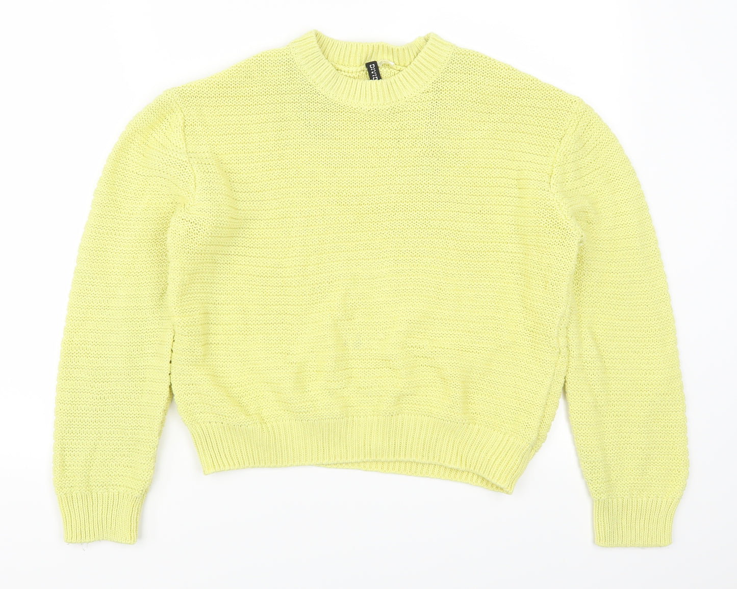 H&M Womens Yellow   Pullover Jumper Size M