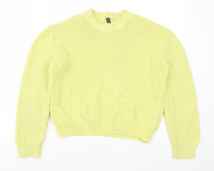 H&M Womens Yellow   Pullover Jumper Size M