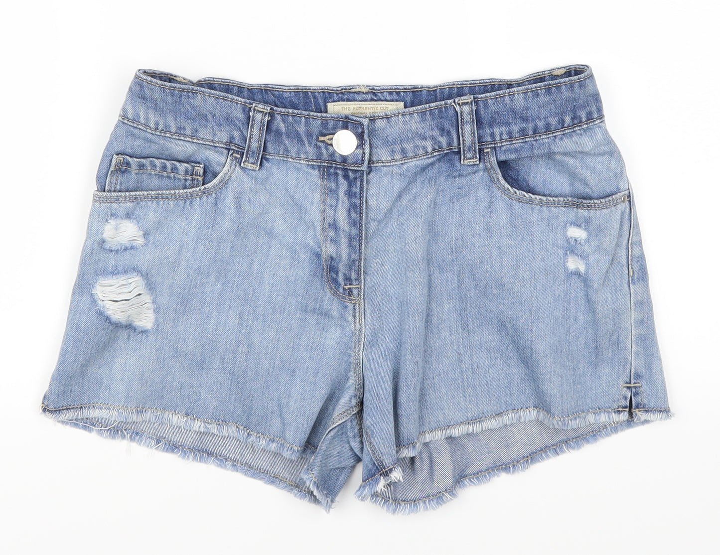 NEXT Girls Blue  Denim Cut-Off Shorts Size 14 Years
