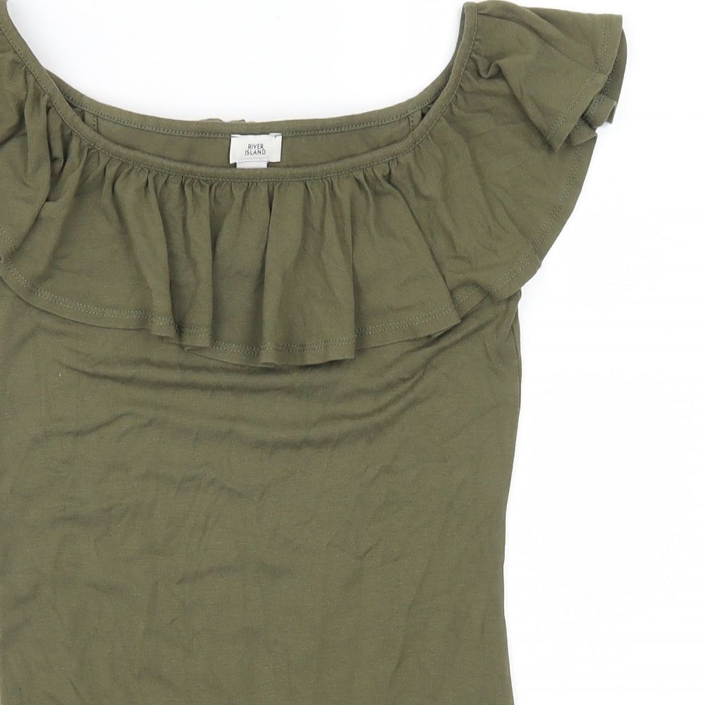 River Island Girls Green   Bodysuit One-Piece Size 11-12 Years