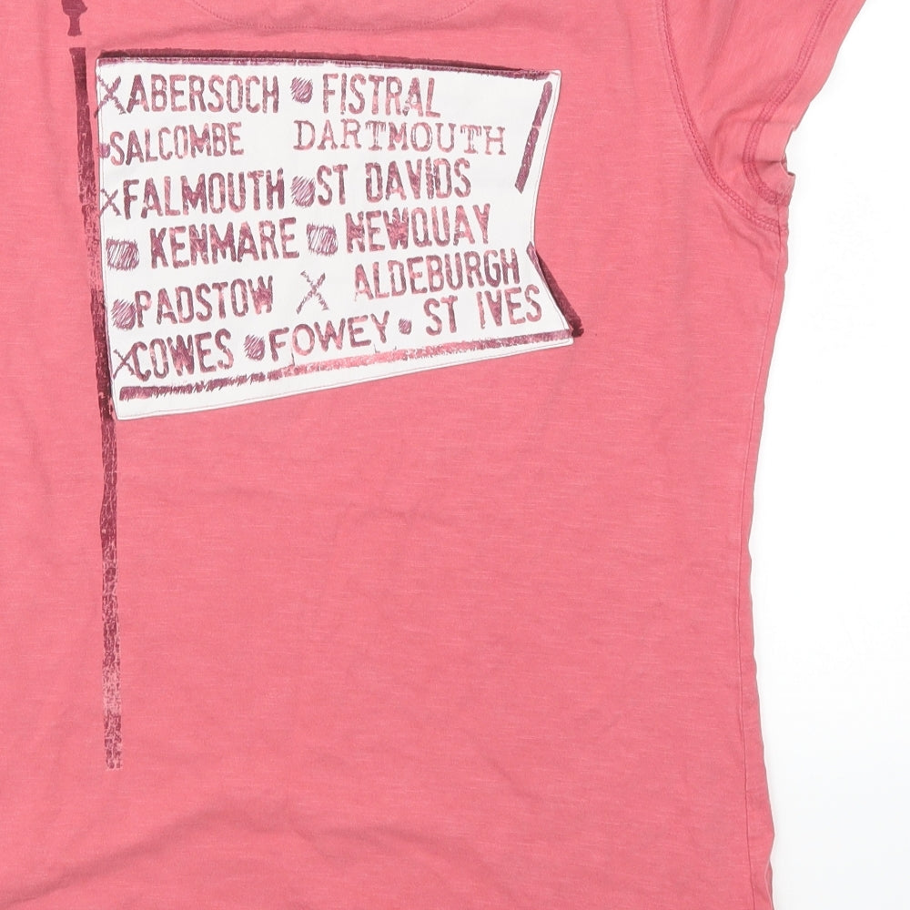 Fat Face Womens Pink   Basic T-Shirt Size 16  - Newquay
