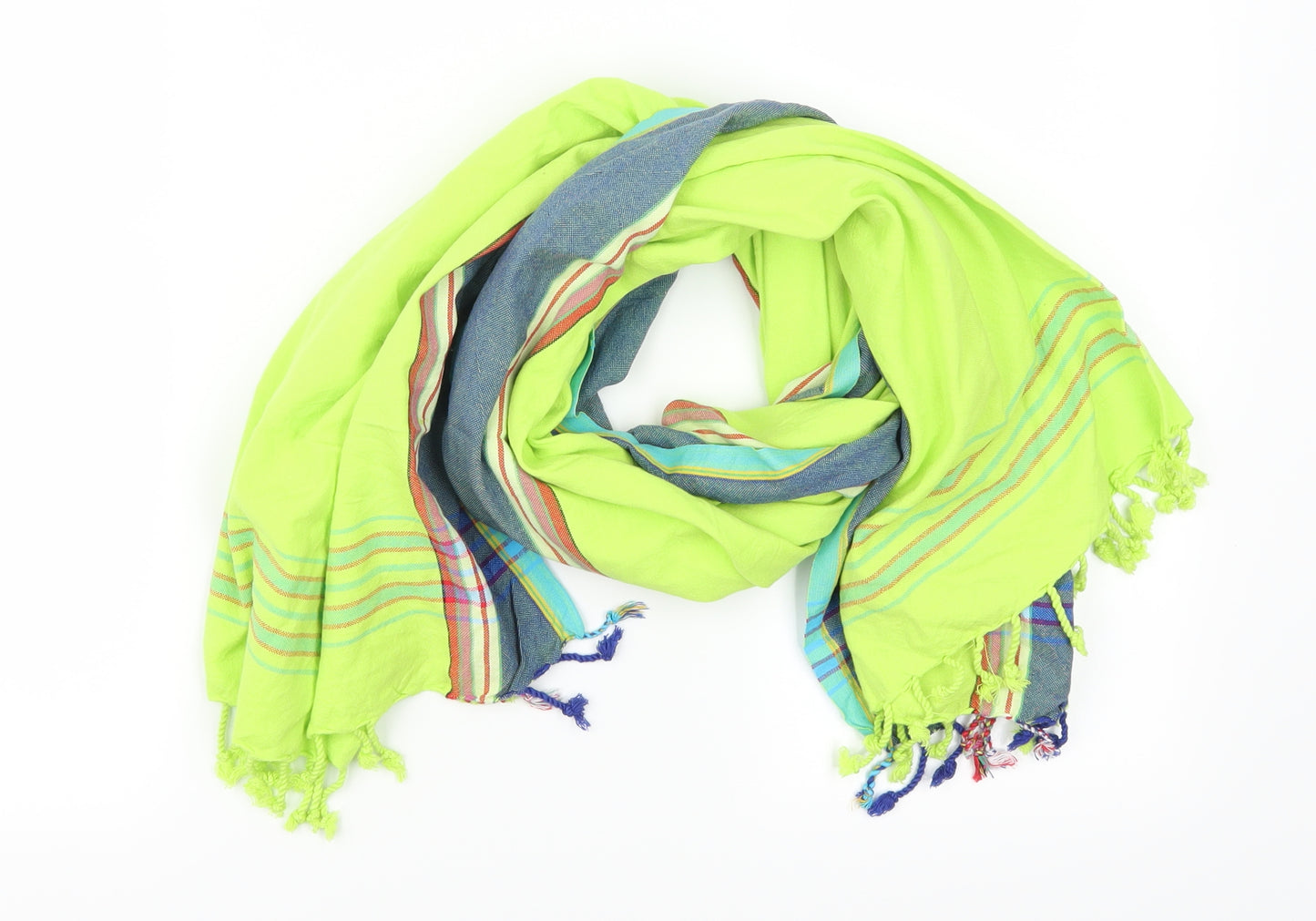Preworn Womens Green Check   Scarf
