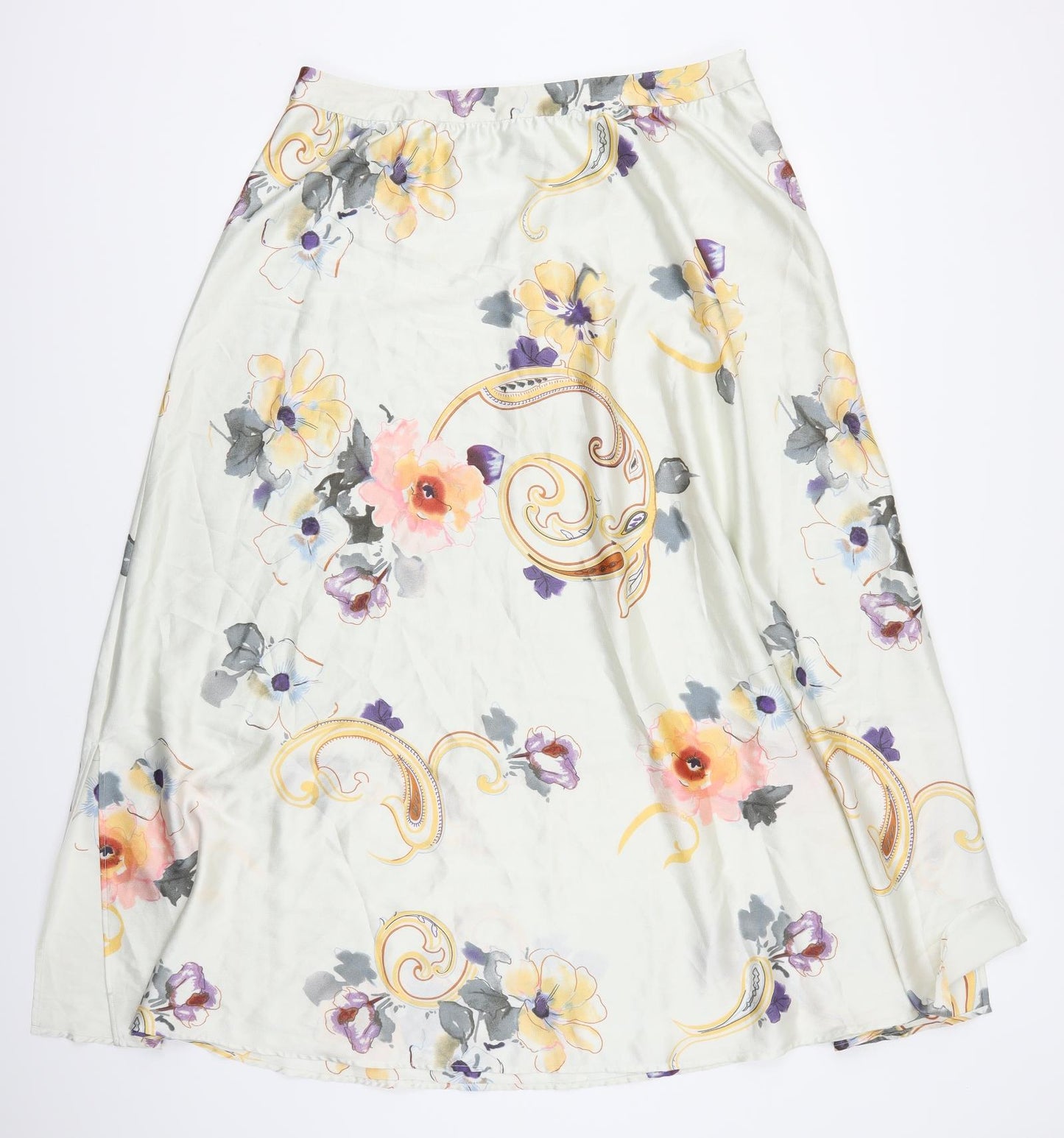 Per Una Womens White Floral  Maxi Skirt Size 18