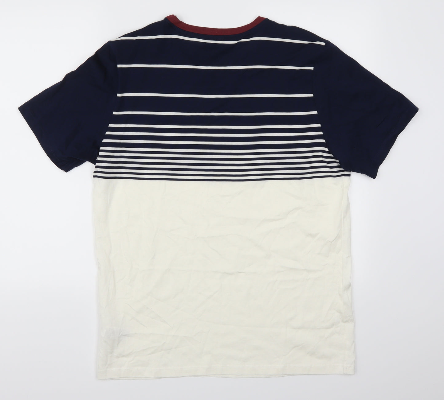 NEXT Mens Blue Striped   T-Shirt Size L