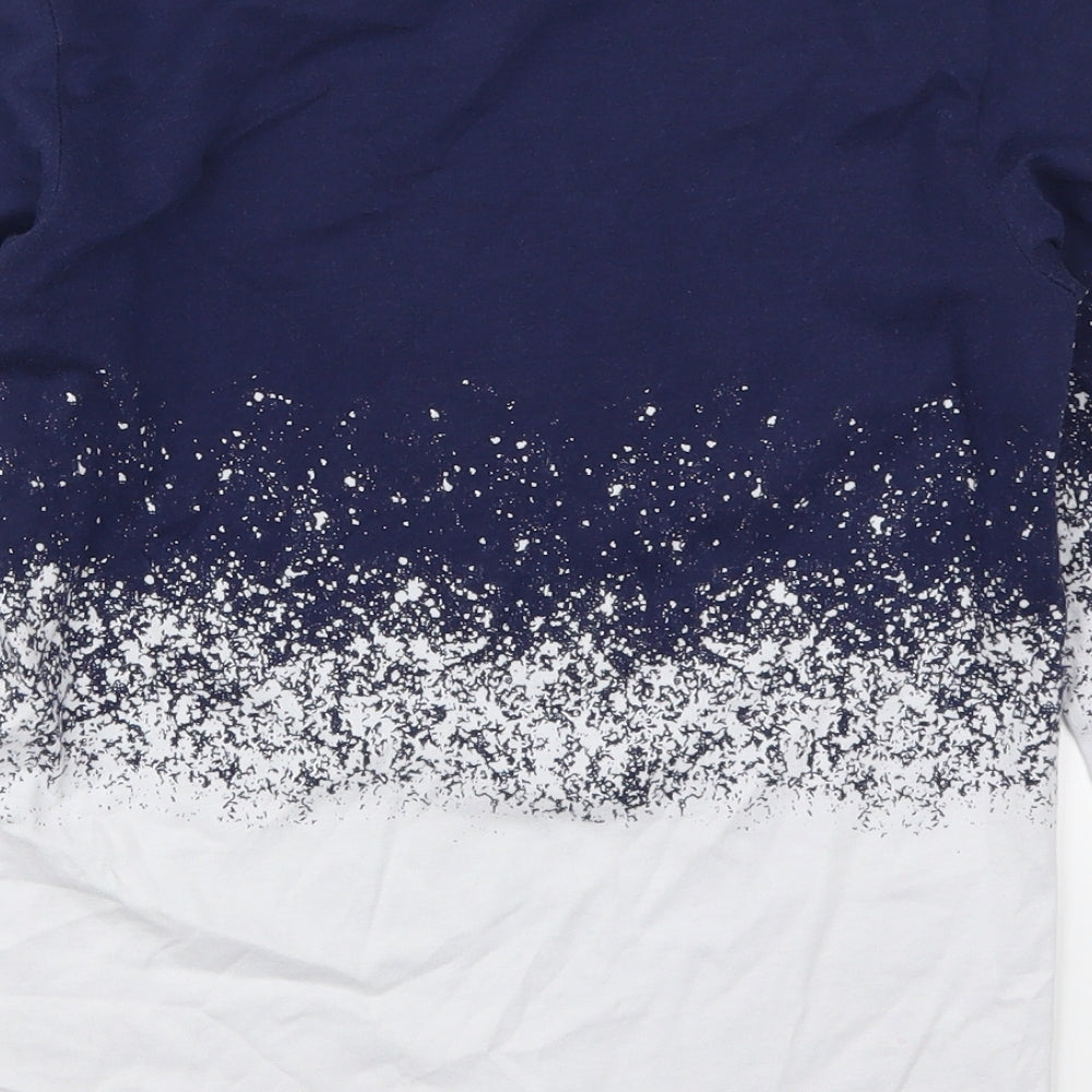 NEXT Boys Blue   Pullover Sweatshirt Size 10 Years  - Santa Dabbin Through the Snow
