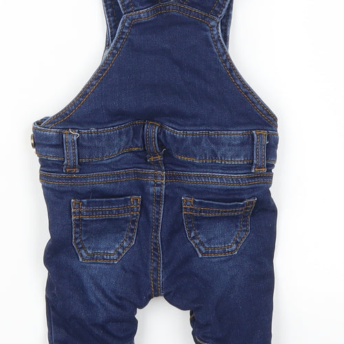 F&F Girls Blue  Denim Dungaree One-Piece Size Newborn