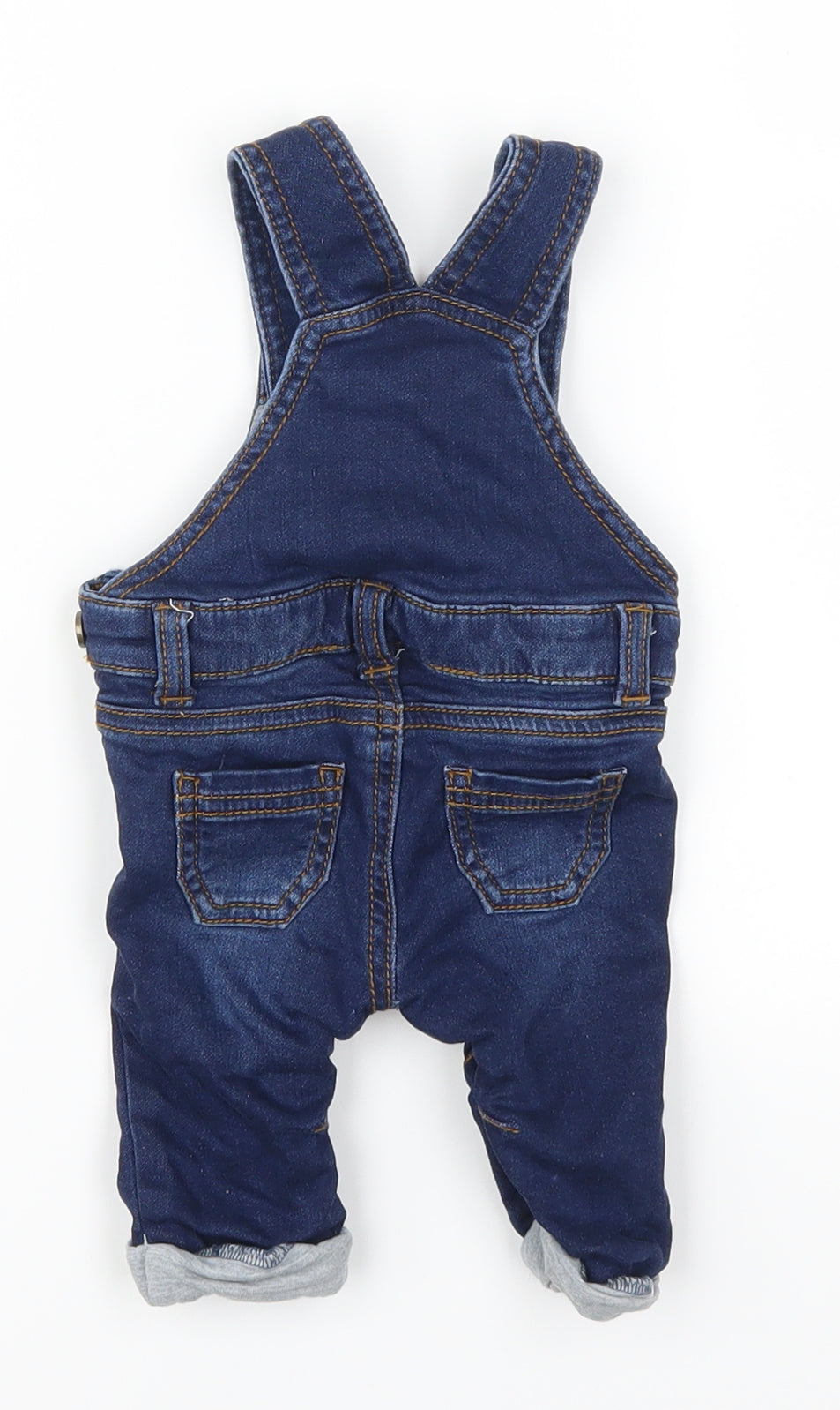 F&F Girls Blue  Denim Dungaree One-Piece Size Newborn