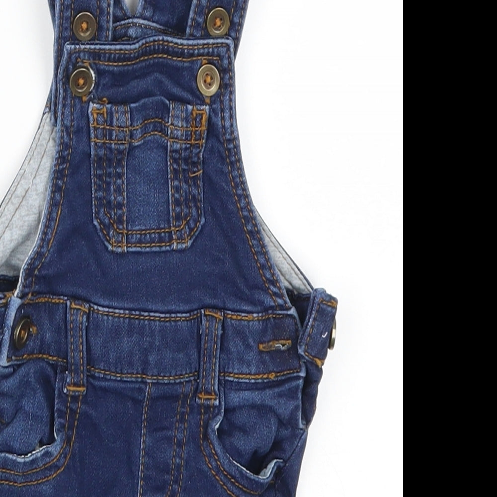 F&F Girls Blue  Denim Dungaree One-Piece Size Newborn