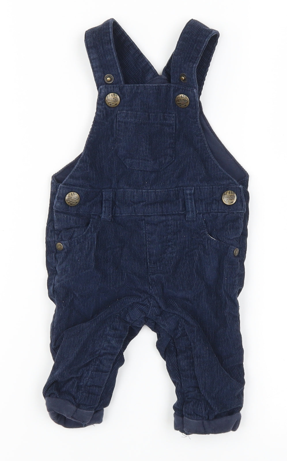 F&F Baby Blue  Corduroy Dungaree One-Piece Size 0-3 Months