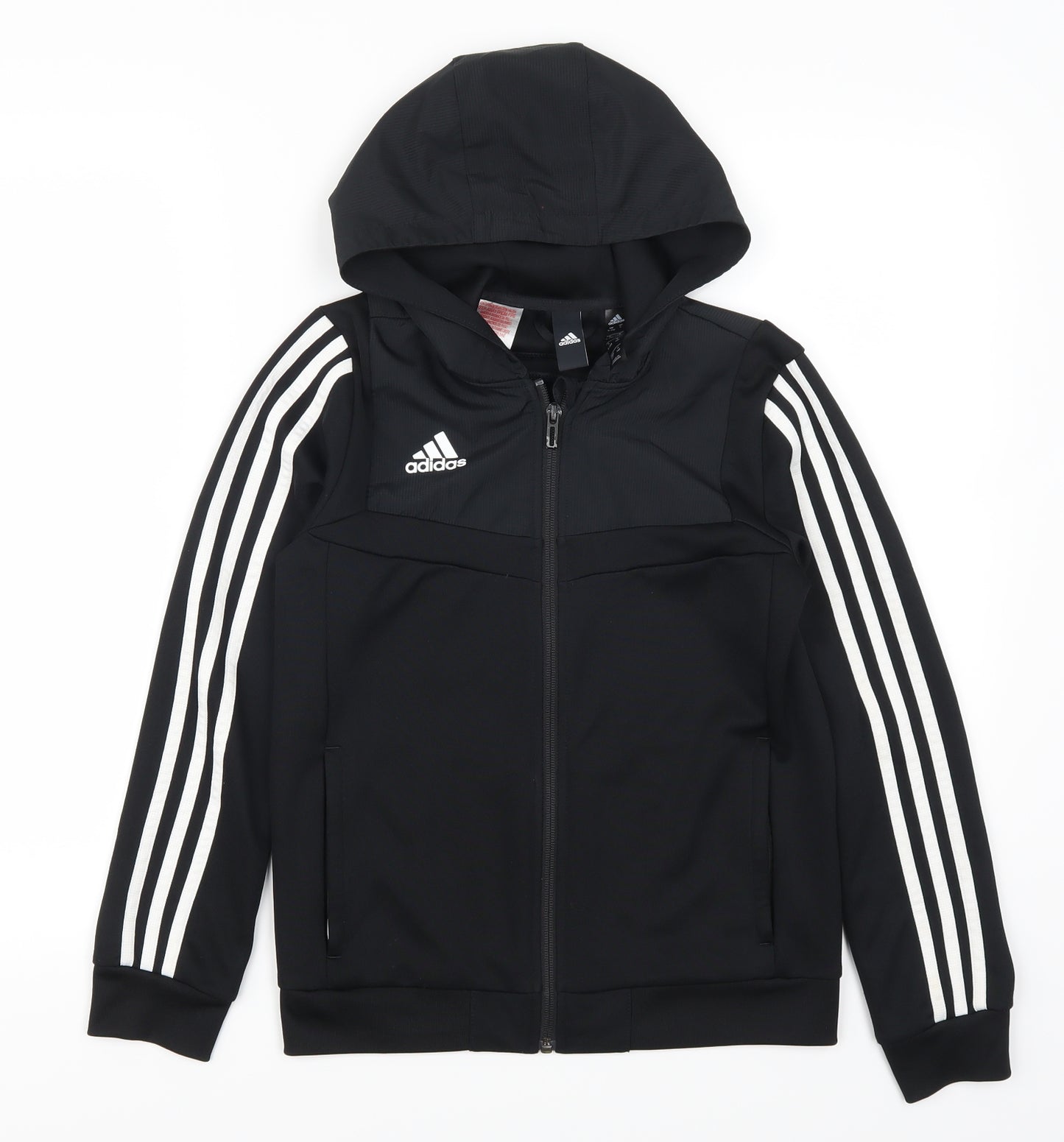 adidas Boys Black   Jacket  Size 9-10 Years