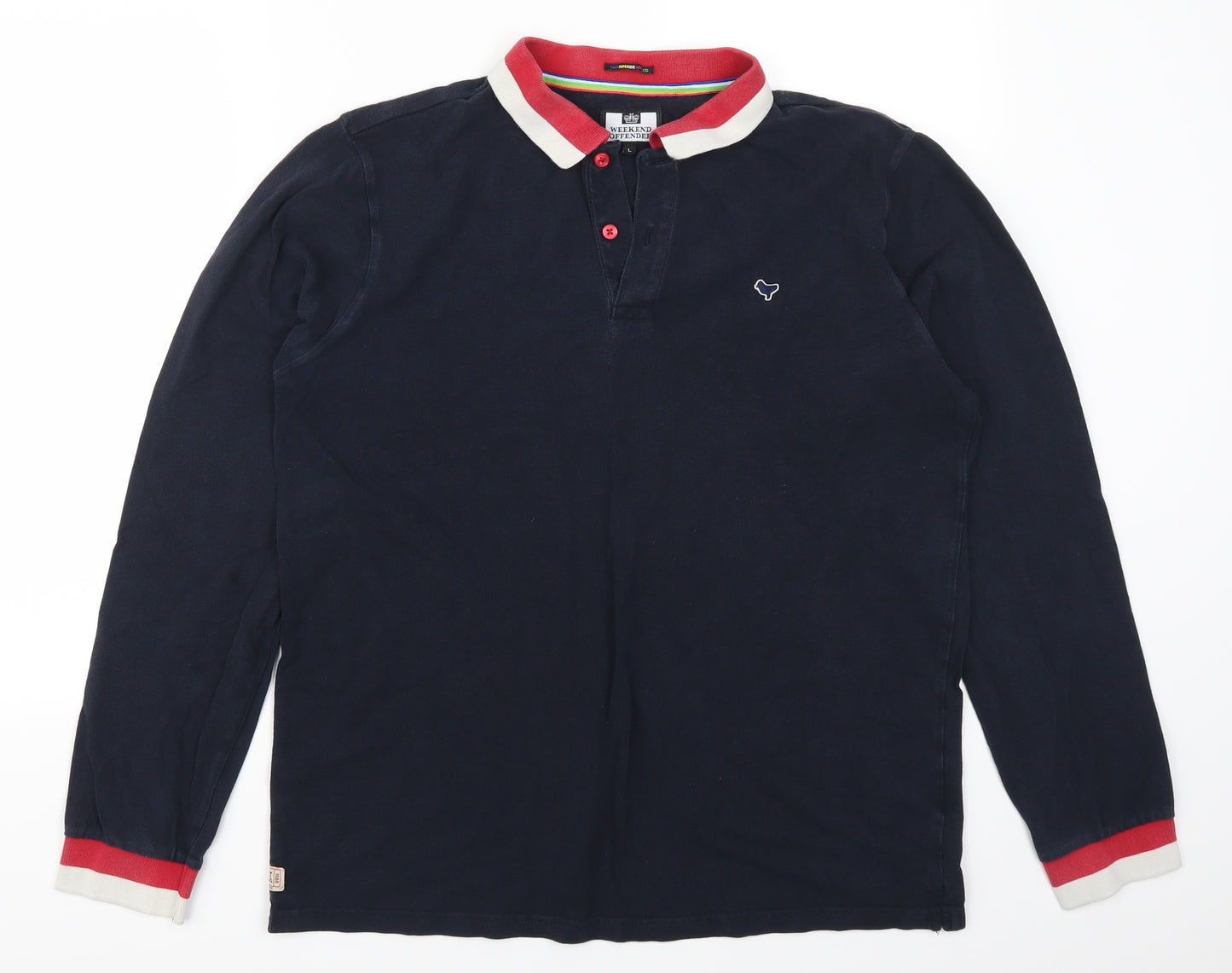 Weekend Offender Mens Blue    Polo Size L