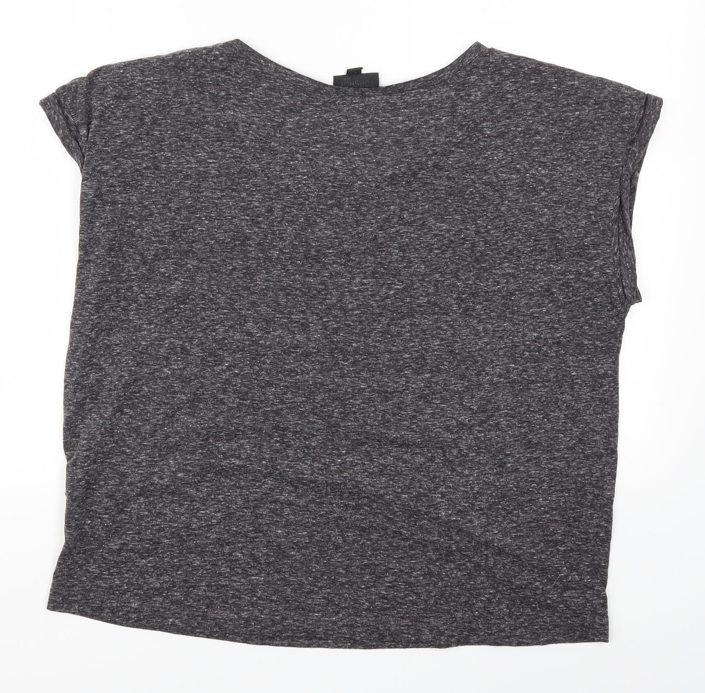 Topshop Womens Grey   Basic T-Shirt Size 10  - Rib Cage