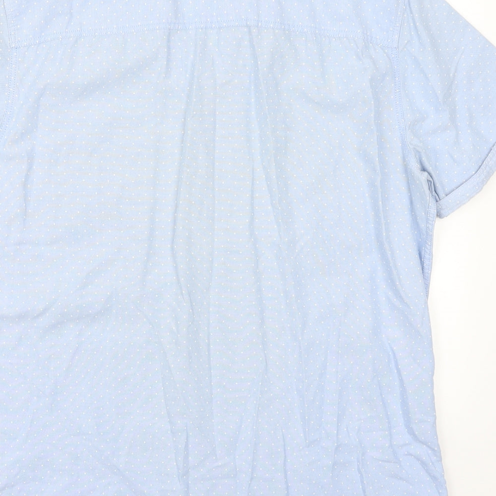 NEXT Mens Blue Polka Dot   Button-Up Size L