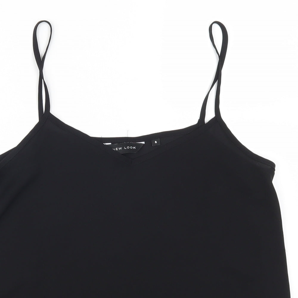 New Look Womens Black   Basic Tank Size 8