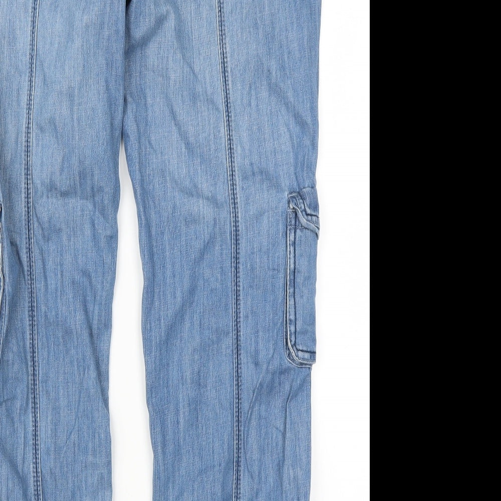 George Womens Blue  Denim Straight Jeans Size 14 L30 in - Slouch fit