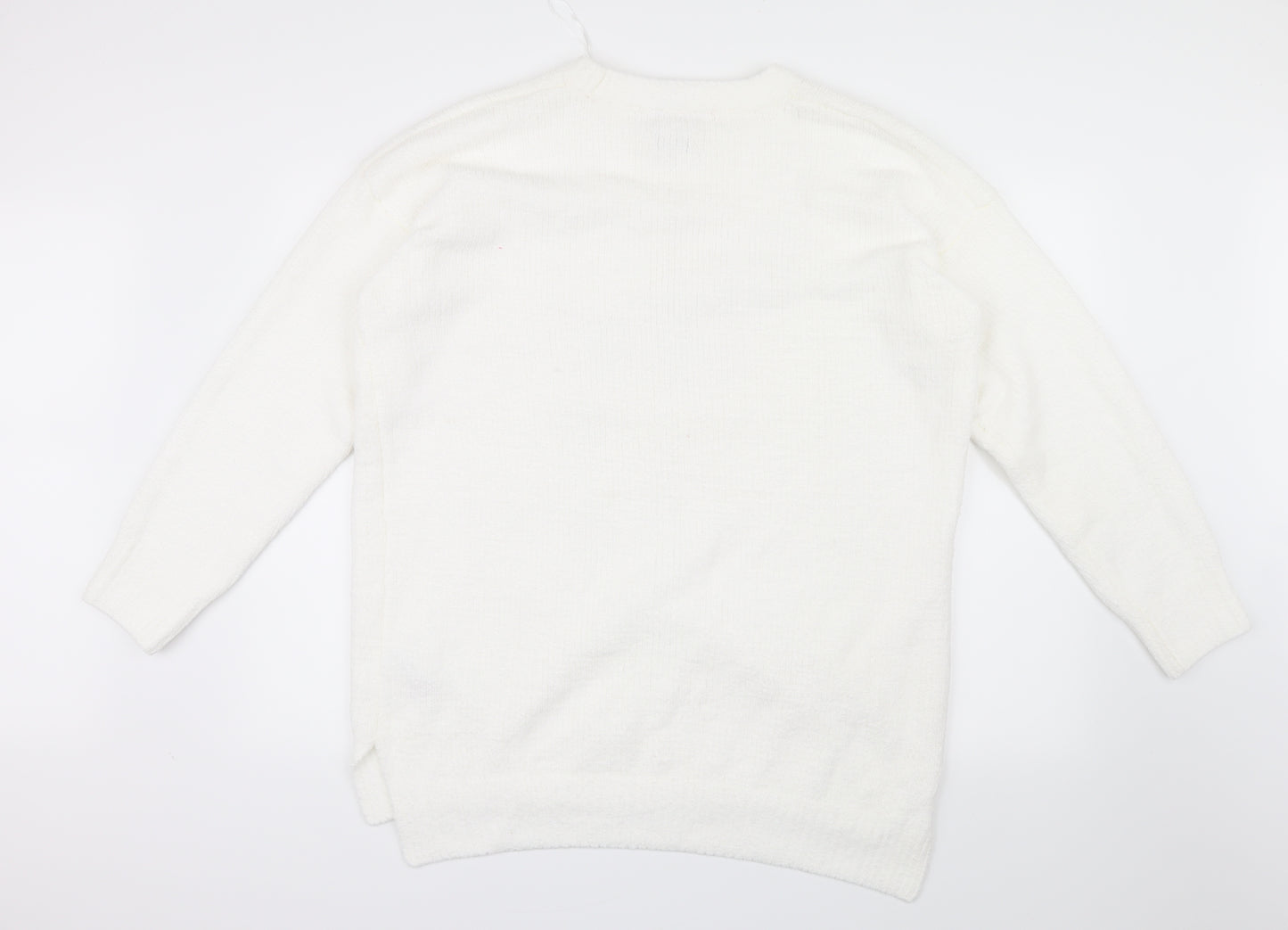 F&F Womens White  Knit Pullover Jumper Size 20  - Christmas