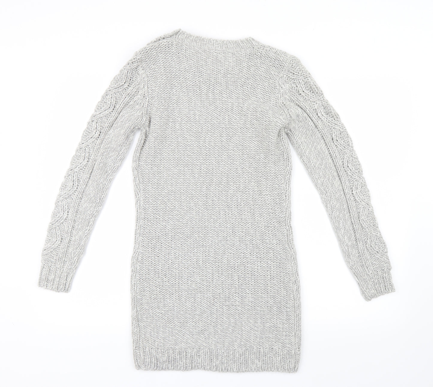 NEXT Girls Grey  Knit Jumper Dress  Size 11-12 Years