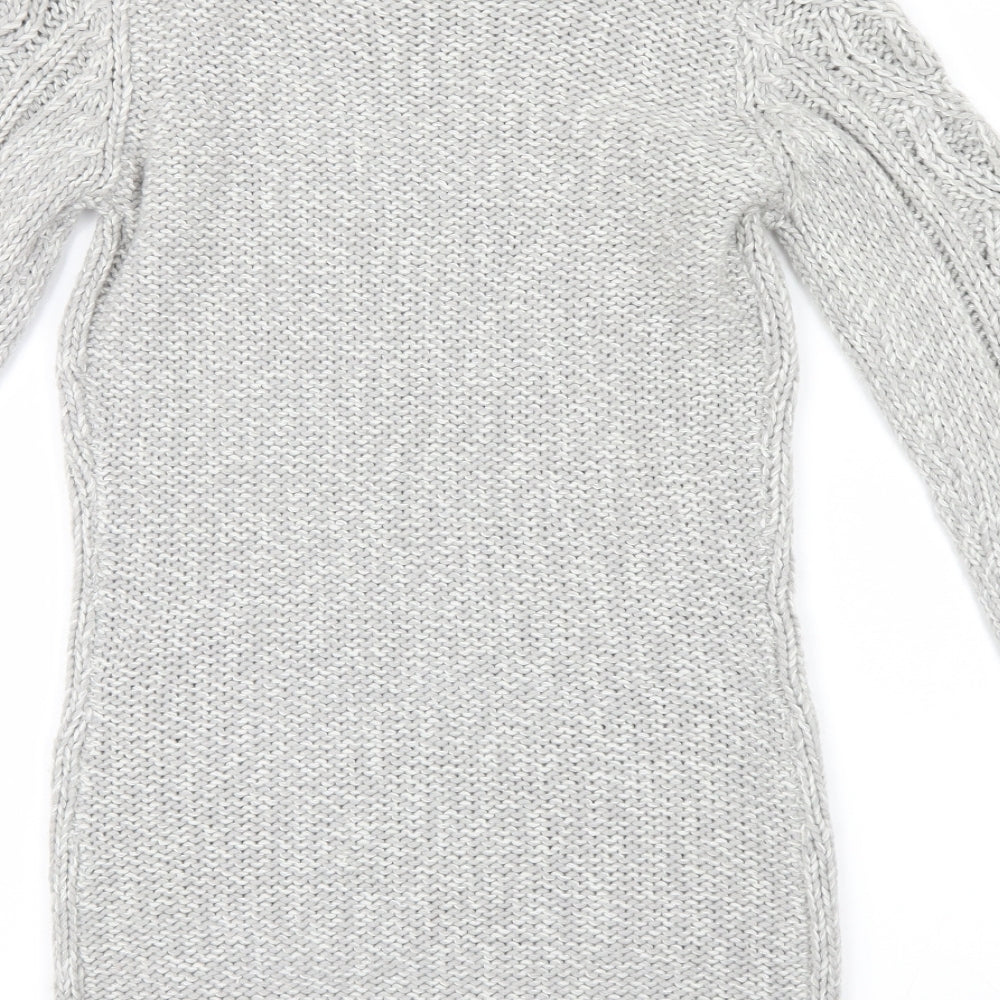 NEXT Girls Grey  Knit Jumper Dress  Size 11-12 Years