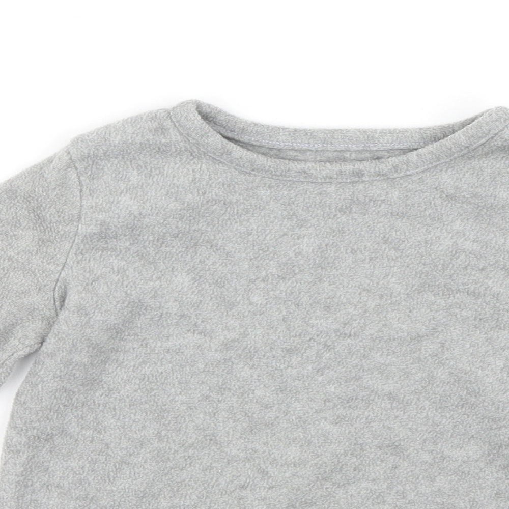 F&F Boys Grey Geometric   Pyjama Top Size 2-3 Years