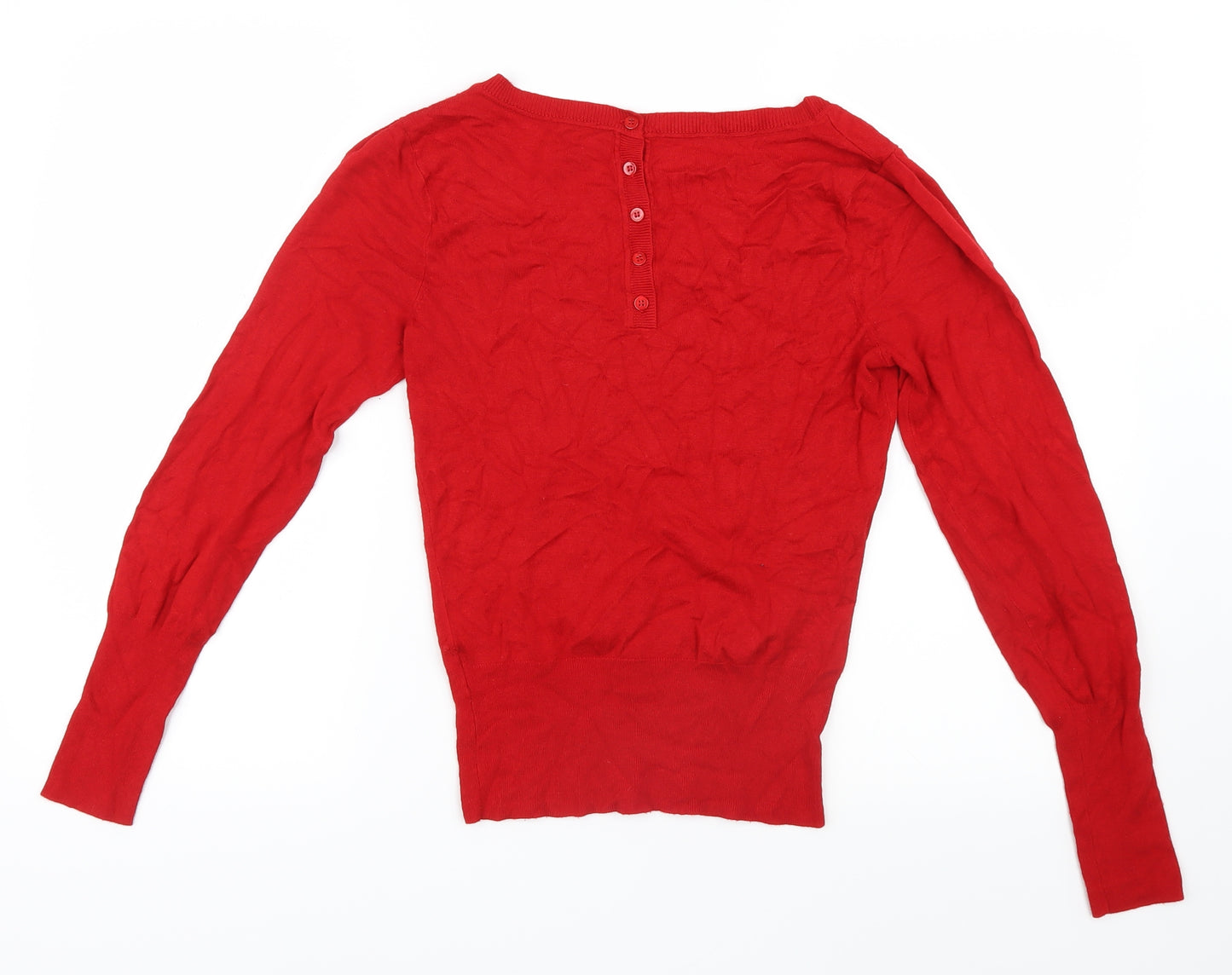 Phase Eight Womens Red  Knit Pullover Jumper Size 10