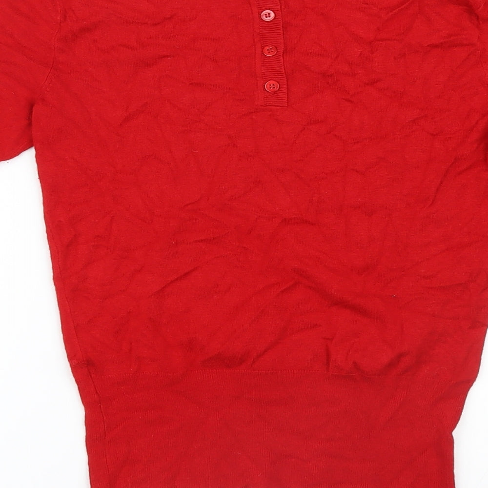 Phase Eight Womens Red  Knit Pullover Jumper Size 10