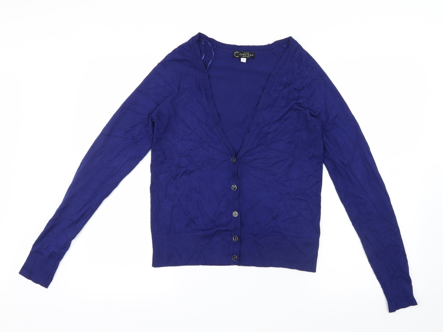 New Look Womens Blue  Knit Cardigan Jumper Size 10