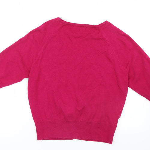 Be Beau Womens Pink  Knit Cardigan Jumper Size 14