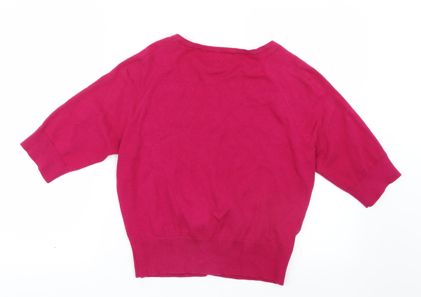 Be Beau Womens Pink  Knit Cardigan Jumper Size 14
