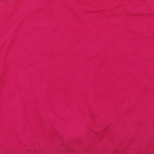 Be Beau Womens Pink  Knit Cardigan Jumper Size 14