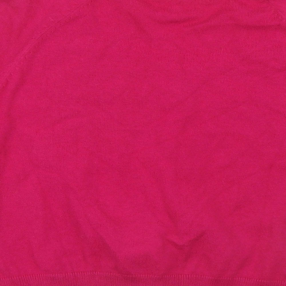 Be Beau Womens Pink  Knit Cardigan Jumper Size 14