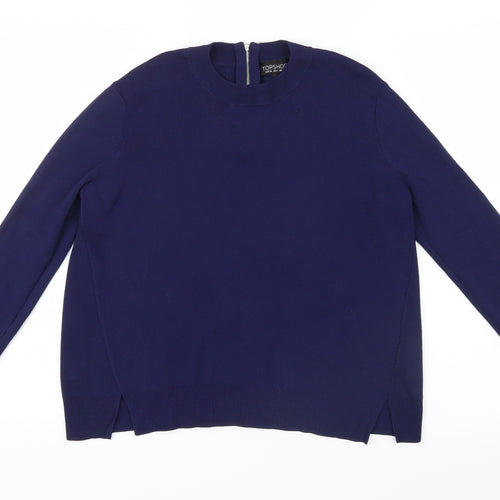 Topshop Womens Blue  Knit Pullover Jumper Size 8