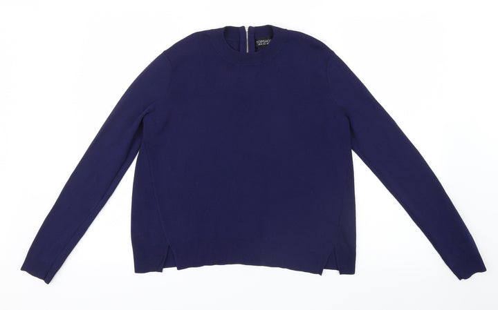 Topshop Womens Blue  Knit Pullover Jumper Size 8