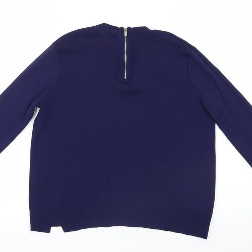 Topshop Womens Blue  Knit Pullover Jumper Size 8
