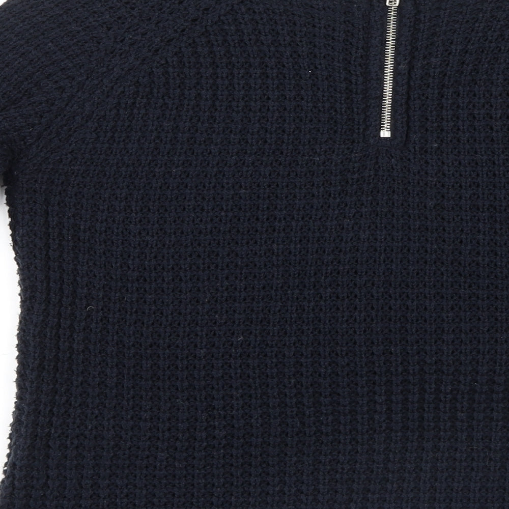 Only Womens Blue  Knit Pullover Jumper Size M