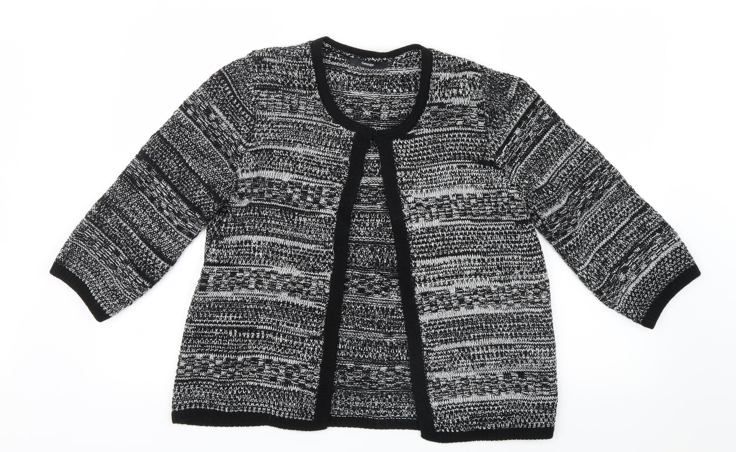 George Womens Black  Knit Cardigan Jumper Size 16