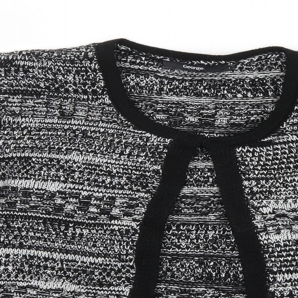 George Womens Black  Knit Cardigan Jumper Size 16