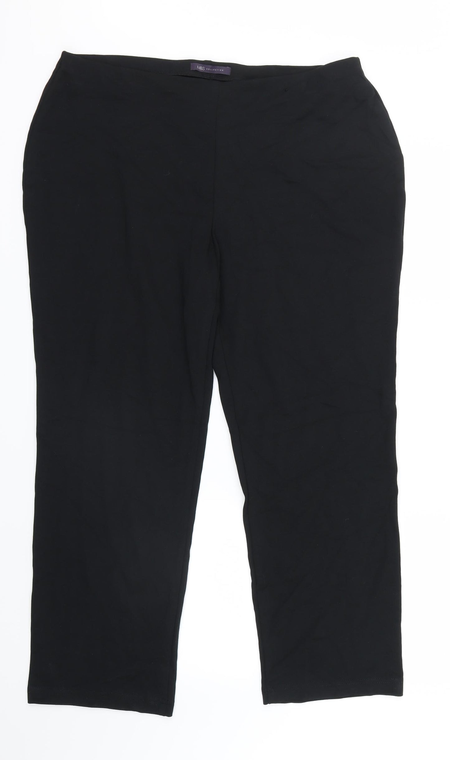Marks and Spencer Womens Black   Carrot Leggings Size 18 L27 in
