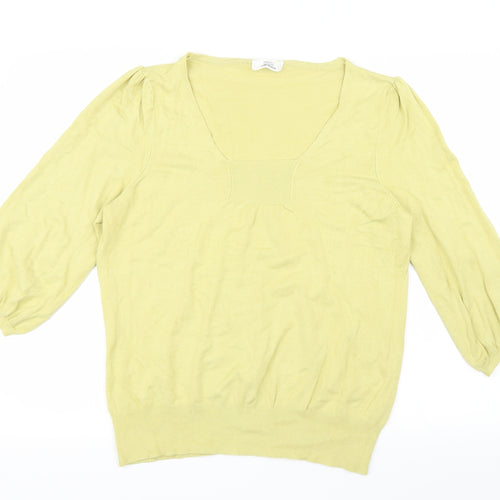 Marks and Spencer Womens Green  Knit Pullover Jumper Size 18