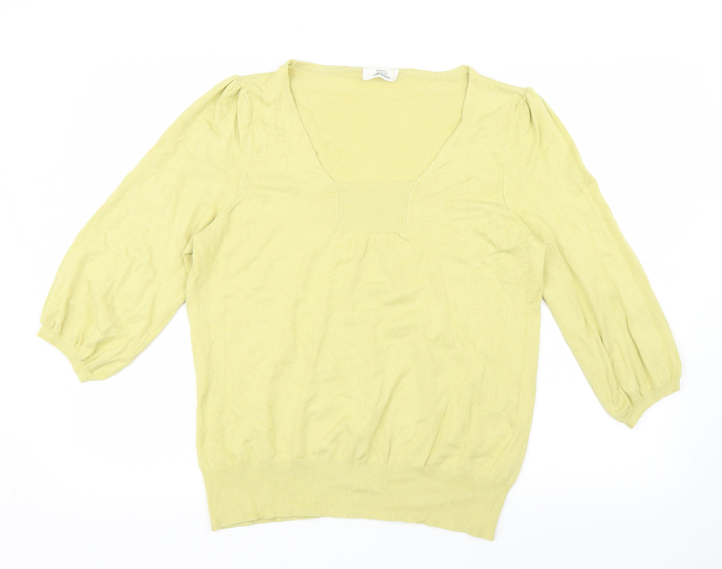 Marks and Spencer Womens Green  Knit Pullover Jumper Size 18