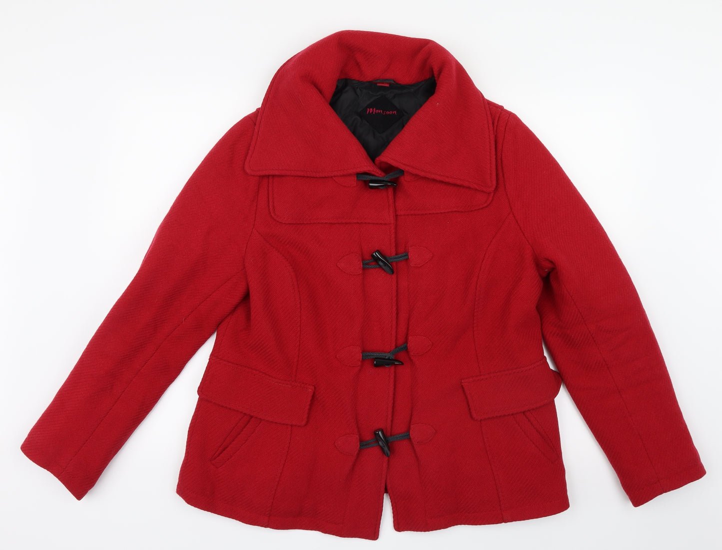 Monsoon Womens Red   Pea Coat Coat Size 16