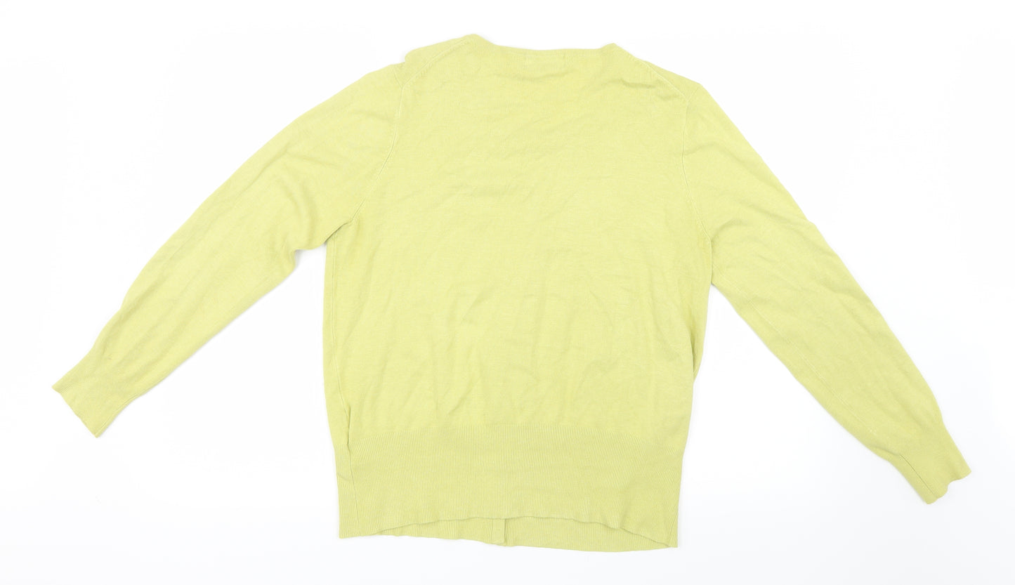 Marks and Spencer Womens Green  Knit Cardigan Jumper Size 16