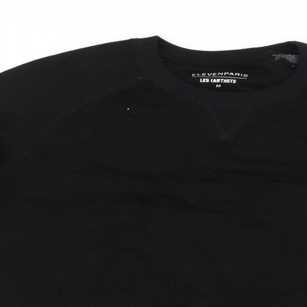 Eleven Paris Mens Black   Pullover Jumper Size M