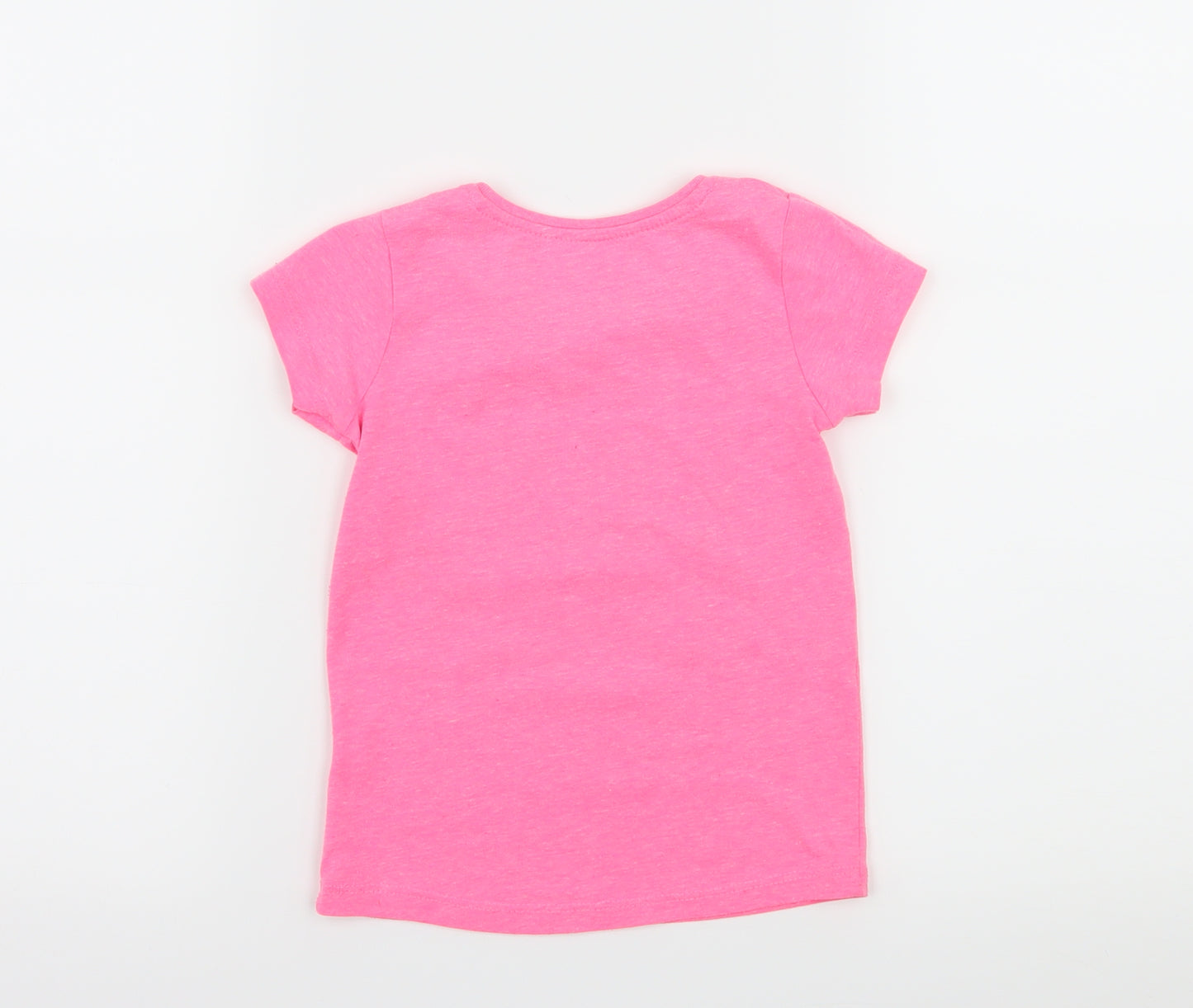 Primark Girls Pink  Jersey Basic T-Shirt Size 3-4 Years  - Superhero Mum