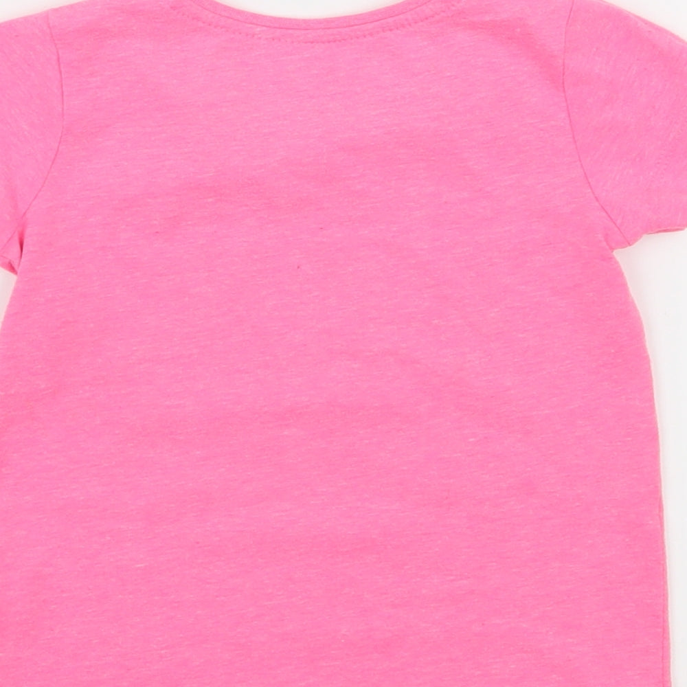 Primark Girls Pink  Jersey Basic T-Shirt Size 3-4 Years  - Superhero Mum