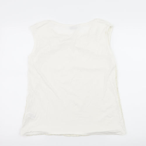 Debenhams Womens Ivory  Lace Basic T-Shirt Size 16