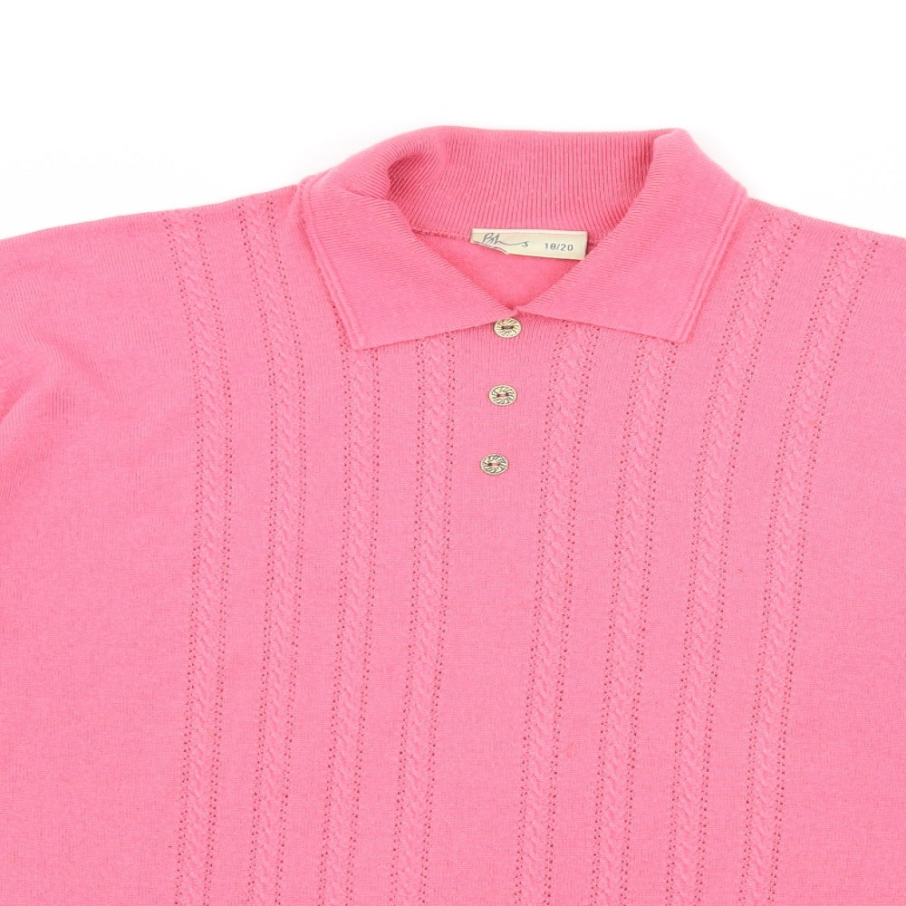 BHS Womens Pink  Knit Pullover Jumper Size 18